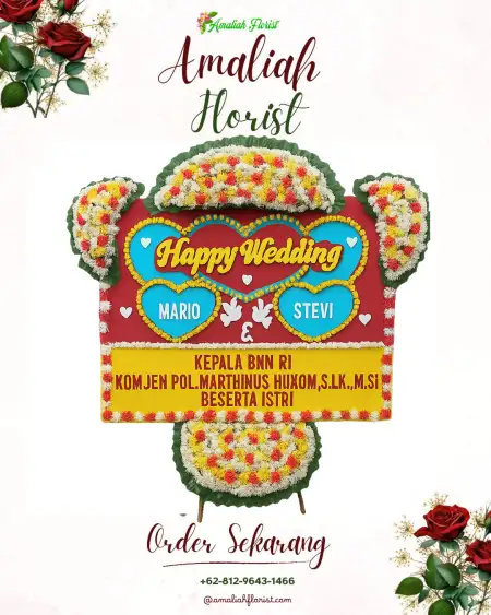 Papan Bunga Pernikahan Gombengsari